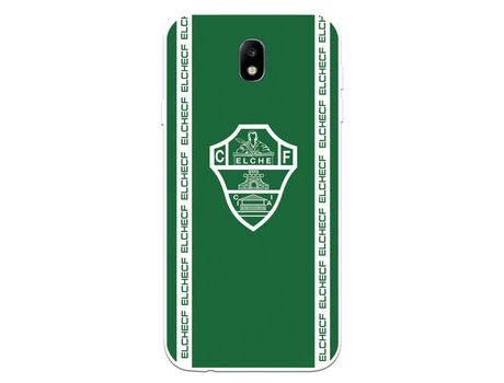 Funda para Samsung Galaxy J7 2017 Europeo del Elche CF Escudo Fondo Verde - Licencia Oficial Elche CF