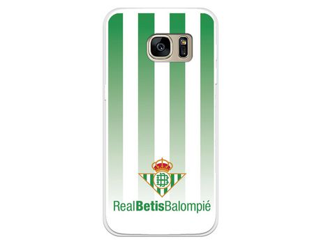 Funda para Samsung Galaxy S7 del Betis Fondo Rayas Verdiblancas - Licencia Oficial