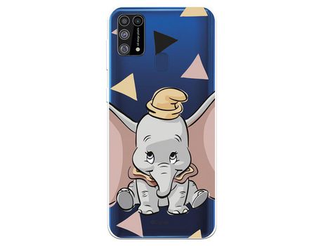 Funda para Samsung Galaxy M31 Oficial de Disney Dumbo Silueta Transparente - Dumbo