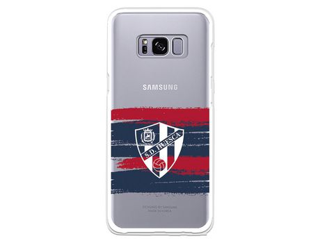 Funda para Samsung Galaxy S8 del Huesca Rayas Transparente - Licencia Oficial SD Huesca