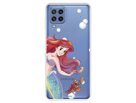 Funda para Samsung Galaxy M32 Oficial de Disney Ariel y Sebastián Burbujas - La Sirenita