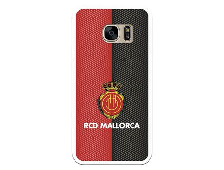 Funda para Samsung Galaxy S7 del Mallorca RCD Mallorca Diagonales Transparente - Licencia Oficial RCD Mallorca
