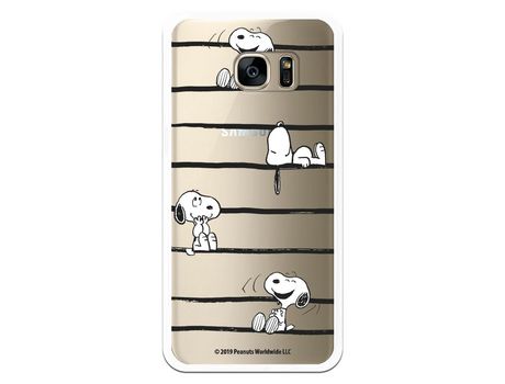 Funda para Samsung Galaxy S7 Edge Oficial de Peanuts Snoopy rayas - Snoopy