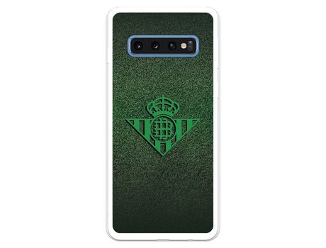 Funda para Samsung Galaxy S10 Plus del Betis Escudo Verde Fondo trama - Licencia Oficial