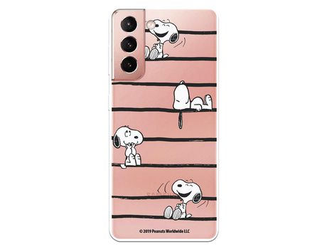 Funda para Samsung Galaxy S21 Oficial de Peanuts Snoopy rayas - Snoopy