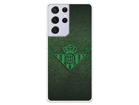 Funda para Samsung Galaxy S21 Ultra del Betis Escudo Verde Fondo trama - Licencia Oficial