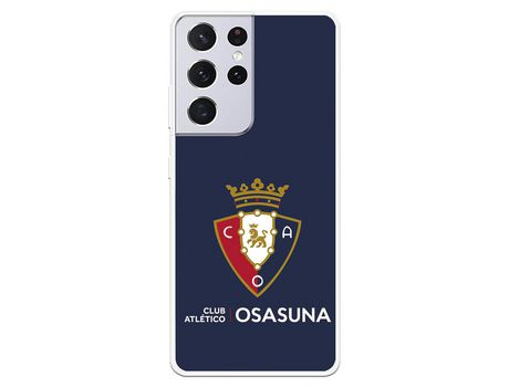 Funda para Samsung Galaxy S21 Ultra del Osasuna Escudo Fondo azul - Licencia Oficial CA Osasuna