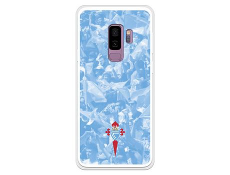 Funda para Samsung Galaxy S9 Plus del Celta Escudo Fondo Hinchada - Licencia Oficial RC Celta