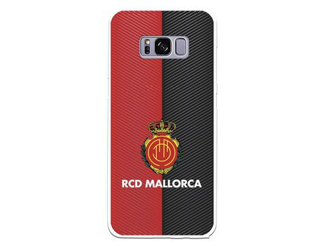 Funda para Samsung Galaxy S8 del Mallorca RCD Mallorca Diagonales Transparente - Licencia Oficial RCD Mallorca
