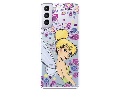 Funda para Samsung Galaxy S21 Plus Oficial de Disney Campanilla Flores - Peter Pan