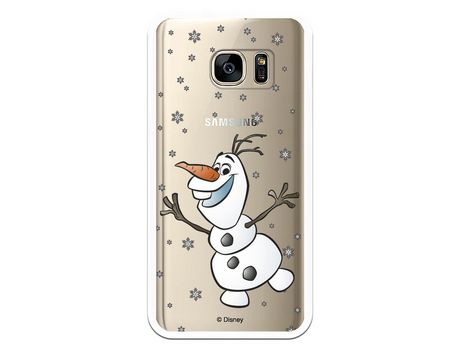 Funda para Samsung Galaxy S7 Oficial de Disney Olaf Transparente - Frozen