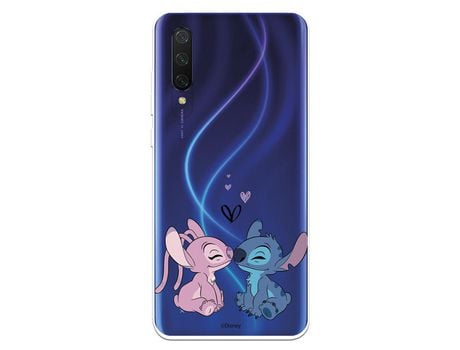 Funda para Xiaomi Mi 9 Lite Oficial de Disney Angel & Stitch Beso - Lilo & Stitch