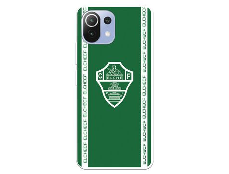 Funda para Xiaomi Mi 11 Lite del Elche CF Escudo Fondo Verde - Licencia Oficial Elche CF