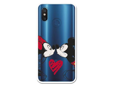 Funda para Xiaomi Mi 8 Pro Oficial de Disney Mickey y Minnie Beso - Clásicos Disney