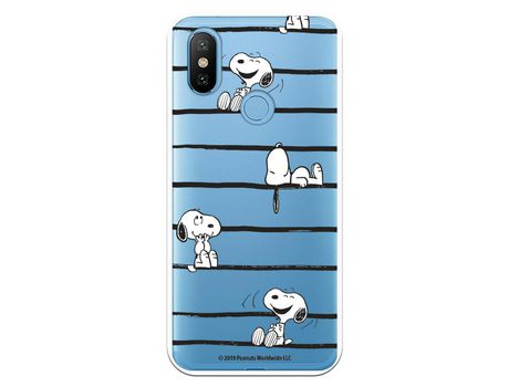 Funda para Xiaomi Mi A2 Oficial de Peanuts Snoopy rayas - Snoopy