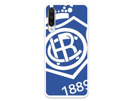 Funda para Xiaomi Mi A3 del Recre Escudo Fondo azul - Licencia Oficial Real Club Recreativo de Huelva
