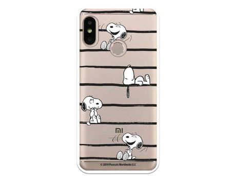 Funda para Xiaomi Mi A2 Lite Oficial de Peanuts Snoopy rayas - Snoopy