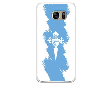 Funda para Samsung Galaxy S7 Edge del Celta Escudo Trazo azul - Licencia Oficial RC Celta