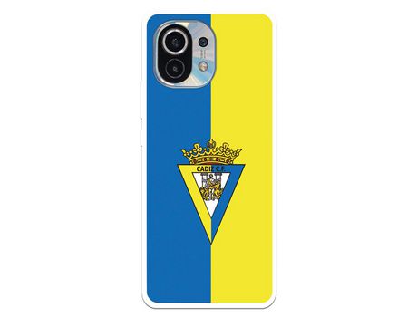 Funda para Xiaomi Mi 11 del Cádiz Escudo Fondo Bicolor - Licencia Oficial