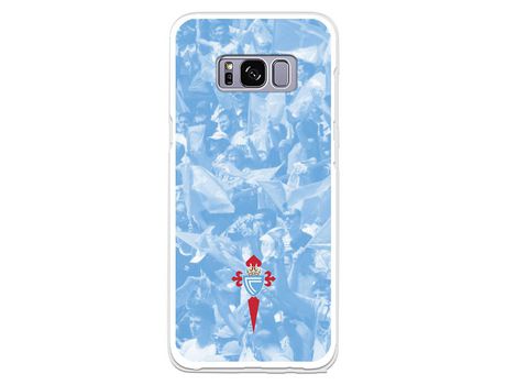 Funda para Samsung Galaxy S8 del Celta Escudo Fondo Hinchada - Licencia Oficial RC Celta