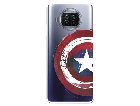 Funda para Xiaomi Mi 10T Lite Oficial de Marvel Capitan America Escudo Transparente