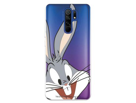 Funda para Xiaomi Redmi 9 Oficial de Warner Bros Bugs Bunny Silueta Transparente - Looney Tunes