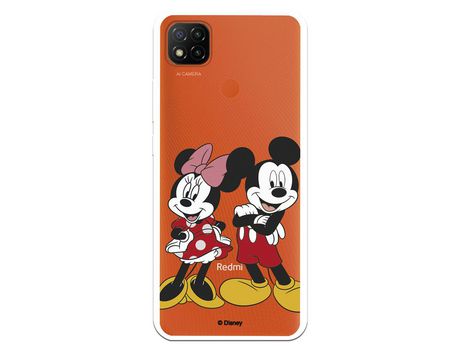 Funda para Xiaomi Redmi 9C Oficial de Disney Mickey y Minnie Posando - Clásicos Disney