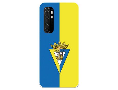 Funda para Xiaomi Mi Note 10 Lite del Cádiz Escudo Fondo Bicolor - Licencia Oficial