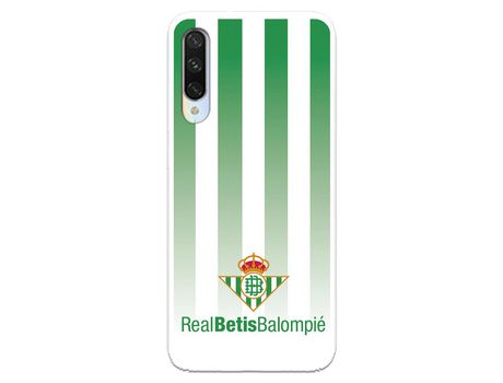 Funda para Xiaomi Mi A3 del Betis Fondo Rayas Verdiblancas - Licencia Oficial