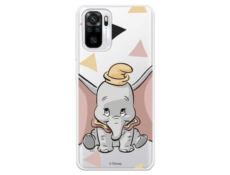 Funda para Xiaomi Redmi Note 10 Oficial de Disney Dumbo Silueta Transparente - Dumbo