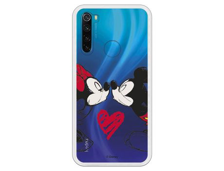 Funda para Xiaomi Redmi Note 8 Oficial de Disney Mickey y Minnie Beso - Clásicos Disney