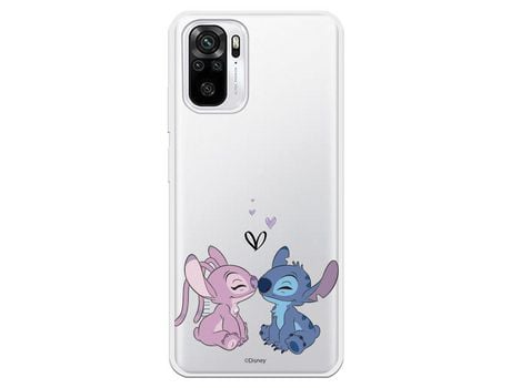 Funda para Xiaomi Redmi Note 10 Oficial de Disney Angel & Stitch Beso - Lilo & Stitch