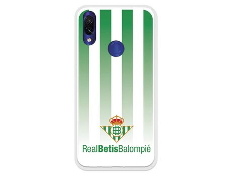 Funda para Xiaomi Redmi 7 del Betis Fondo Rayas Verdiblancas - Licencia Oficial