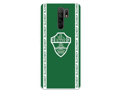 Funda para Xiaomi Redmi 9 del Elche CF Escudo Fondo Verde - Licencia Oficial Elche CF
