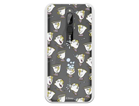 Funda para Xiaomi Redmi 8 Oficial da Disney Chip Potts Siluetas La Bella y la Bestia