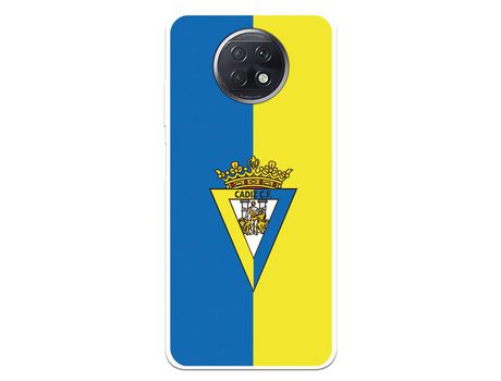 Funda para Xiaomi Redmi Note 9T del Cádiz Escudo Fondo Bicolor - Licencia Oficial