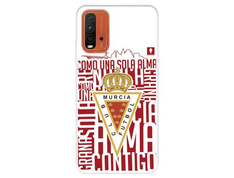 Funda para Xiaomi Redmi 9T del Real Murcia Escudo Fondo Blanco - Licencia Oficial Real Murcia