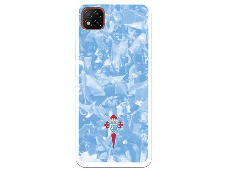 Funda para Xiaomi Redmi 9C del Celta Escudo Fondo Hinchada - Licencia Oficial RC Celta