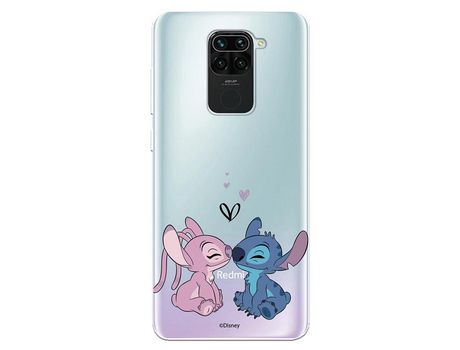 Funda para Xiaomi Redmi Note 9 Oficial de Disney Angel & Stitch Beso - Lilo & Stitch