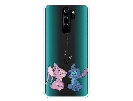 Funda para Xiaomi Redmi Note 8 Pro Oficial de Disney Angel & Stitch Beso - Lilo & Stitch