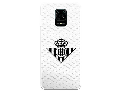 Funda para Xiaomi Redmi Note 9S del Betis Escudo Negro Fondo Red - Licencia Oficial