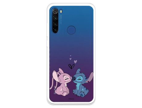 Funda para Xiaomi Redmi Note 8T Oficial de Disney Angel & Stitch Beso - Lilo & Stitch