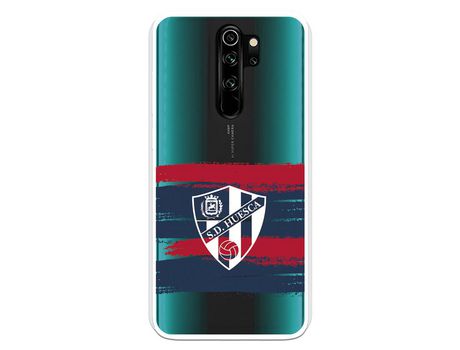 Funda para Xiaomi Redmi Note 8 Pro del Huesca Rayas Transparente - Licencia Oficial SD Huesca