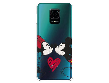 Funda para Xiaomi Redmi Note 9S Oficial de Disney Mickey y Minnie Beso - Clásicos Disney