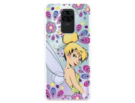 Funda para Xiaomi Redmi Note 9 Oficial de Disney Campanilla Flores - Peter Pan