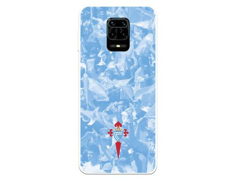 Funda para Xiaomi Redmi Note 9S del Celta Escudo Fondo Hinchada - Licencia Oficial RC Celta