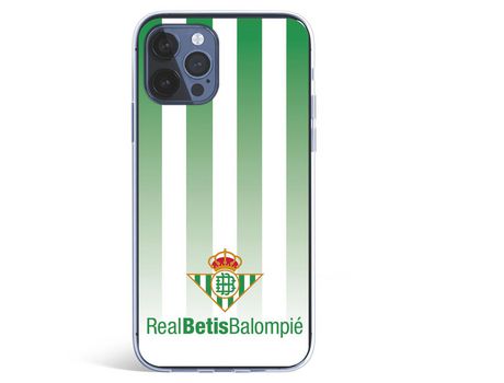 Funda para iPhone 12 Pro del Betis Fondo Rayas Verdiblancas - Licencia Oficial