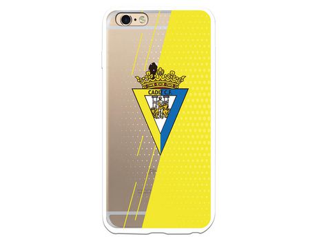 Funda para iPhone 6 Plus del Cádiz Fondo Amarillo y Transparente - Licencia Oficial