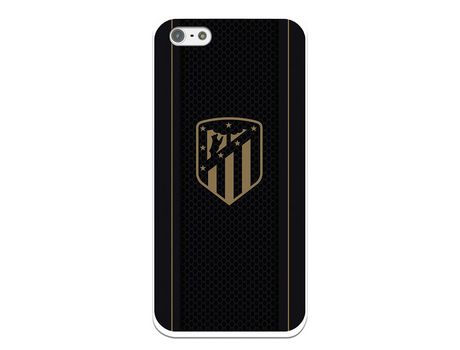 Funda para iPhone SE 2016 del Atleti Escudo Dorado Fondo Negro - Licencia Oficial