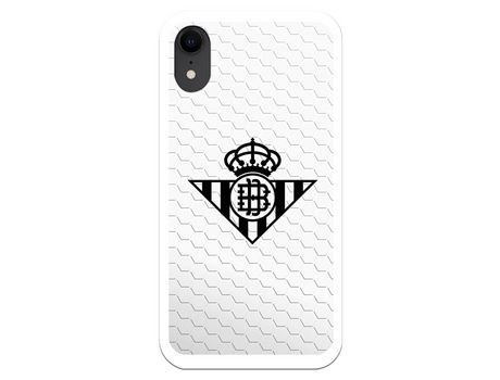 Funda para iPhone XR del Betis Escudo Negro Fondo Red - Licencia Oficial